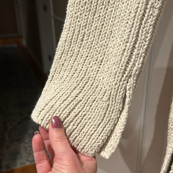 Free People Oversized Heavy Knit Sweater Size Large wide sleeves tunic Length - Picture 3 of 5